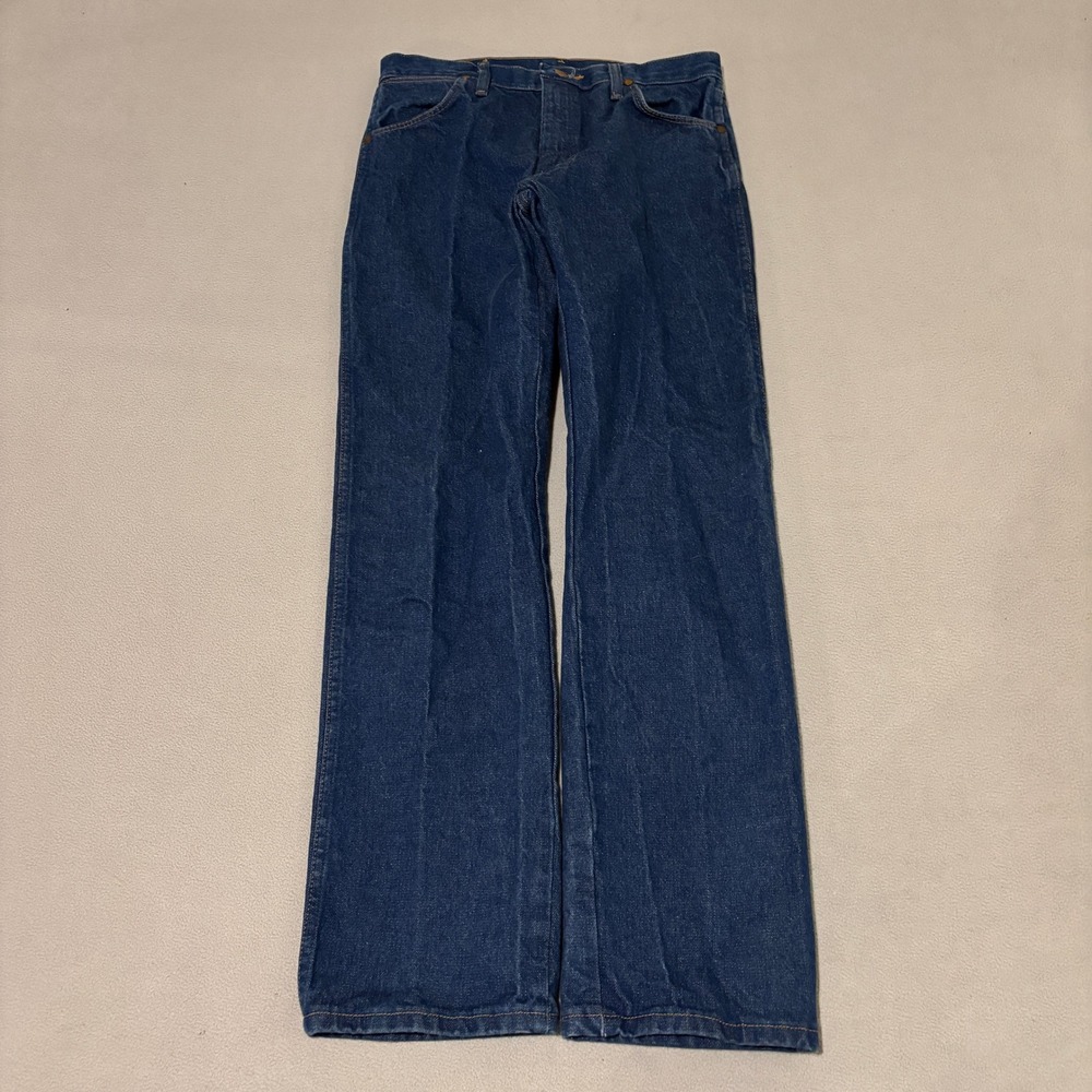 Wrangler Cowboy Cut Original Fit Jeans Dark Wash Mens 31x32 Indigo Denim 13MWZPW